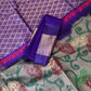 Grey Pochampally Soft Silk Saree