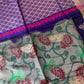 Grey Pochampally Soft Silk Saree