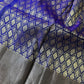 Blue Pink Pochampally Soft Silk Saree