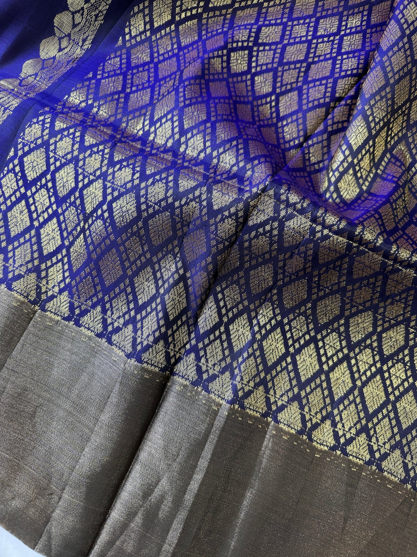 Blue Pink Pochampally Soft Silk Saree