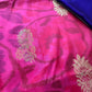 Blue Pink Pochampally Soft Silk Saree