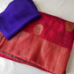 Blue Pink Pochampally Soft Silk Saree
