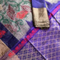 Grey Pochampally Soft Silk Saree