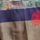 Grey Pochampally Soft Silk Saree