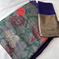 Grey Pochampally Soft Silk Saree