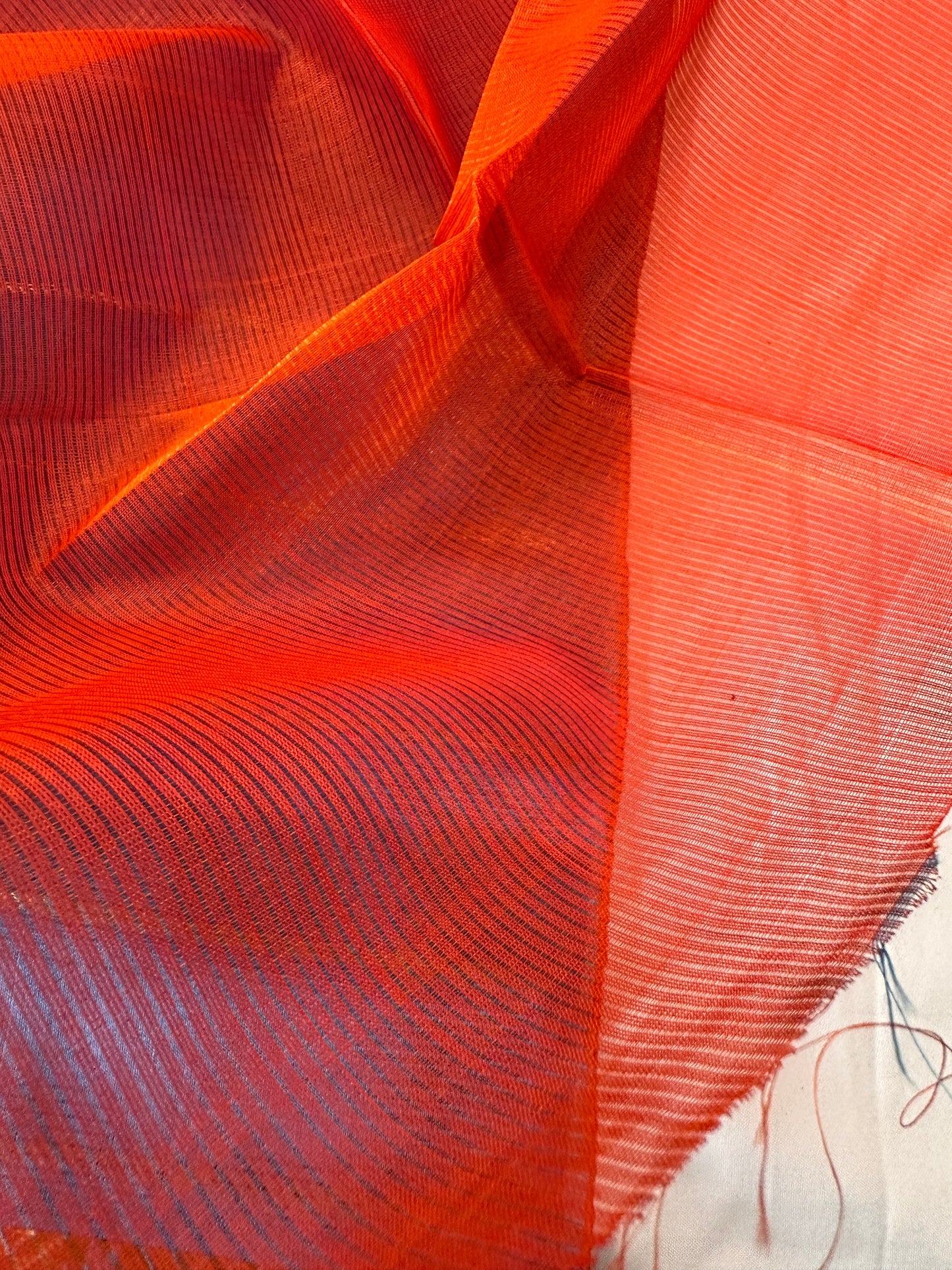 Pure Venkatgiri Blue Orange Saree