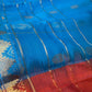Pure Venkatgiri Blue Orange Saree