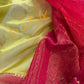 Pure Venkatgiri Yellow Red Saree