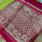 Pure Venkatgiri Yellow Red Saree