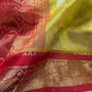 Pure Venkatgiri Yellow Red Saree