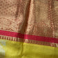 Pure Venkatgiri Yellow Red Saree