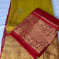 Pure Venkatgiri Yellow Red Saree