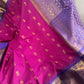 Pure Gadwal Pink and Blue Saree