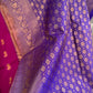 Pure Gadwal Pink and Blue Saree
