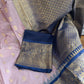 Pure Gadwal Lavender and Blue Saree