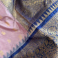 Pure Gadwal Lavender and Blue Saree