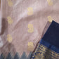 Pure Gadwal Lavender and Blue Saree