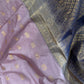 Pure Gadwal Lavender and Blue Saree