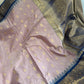 Pure Gadwal Lavender and Blue Saree
