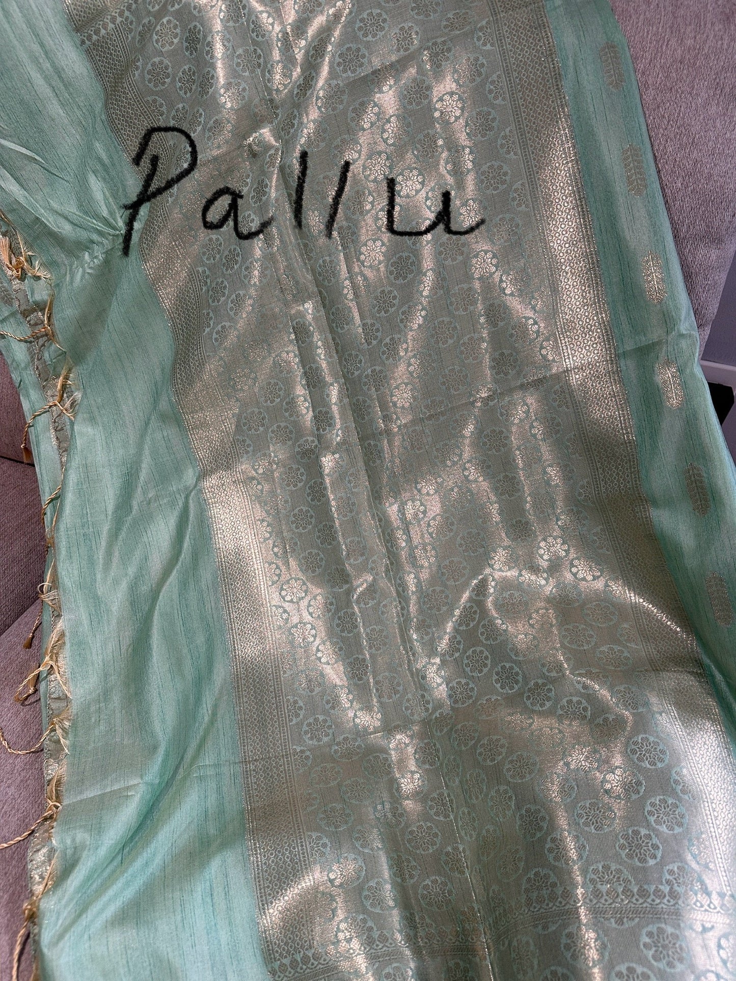Pastel Green Soft Silk Koyem Border Saree