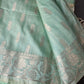 Pastel Green Soft Silk Koyem Border Saree