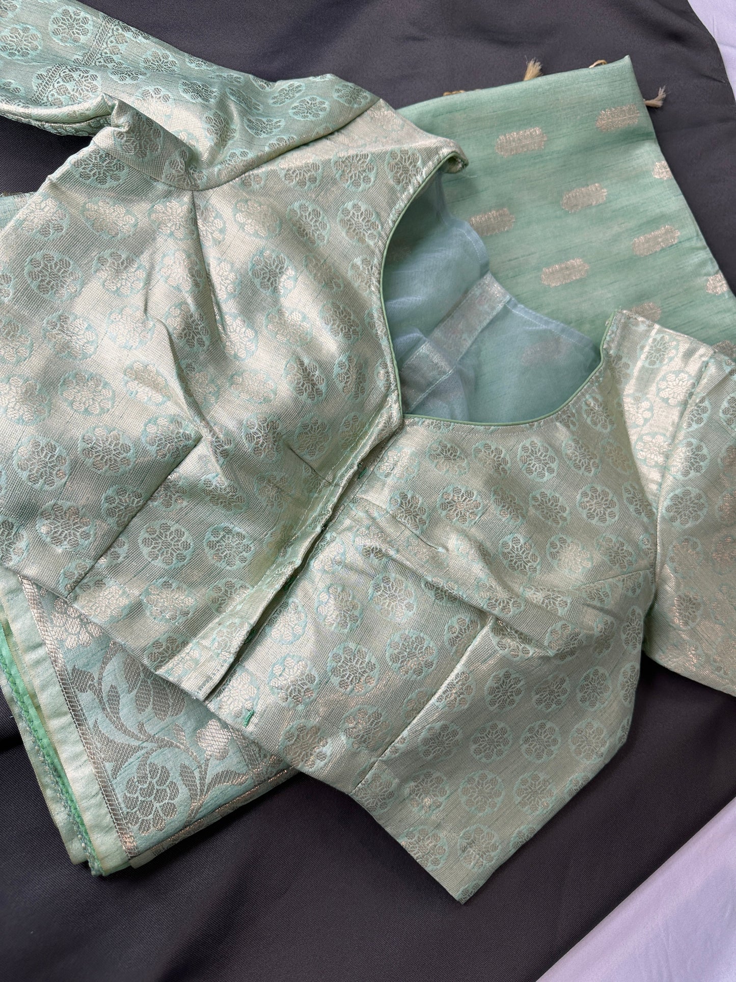 Pastel Green Soft Silk Koyem Border Saree