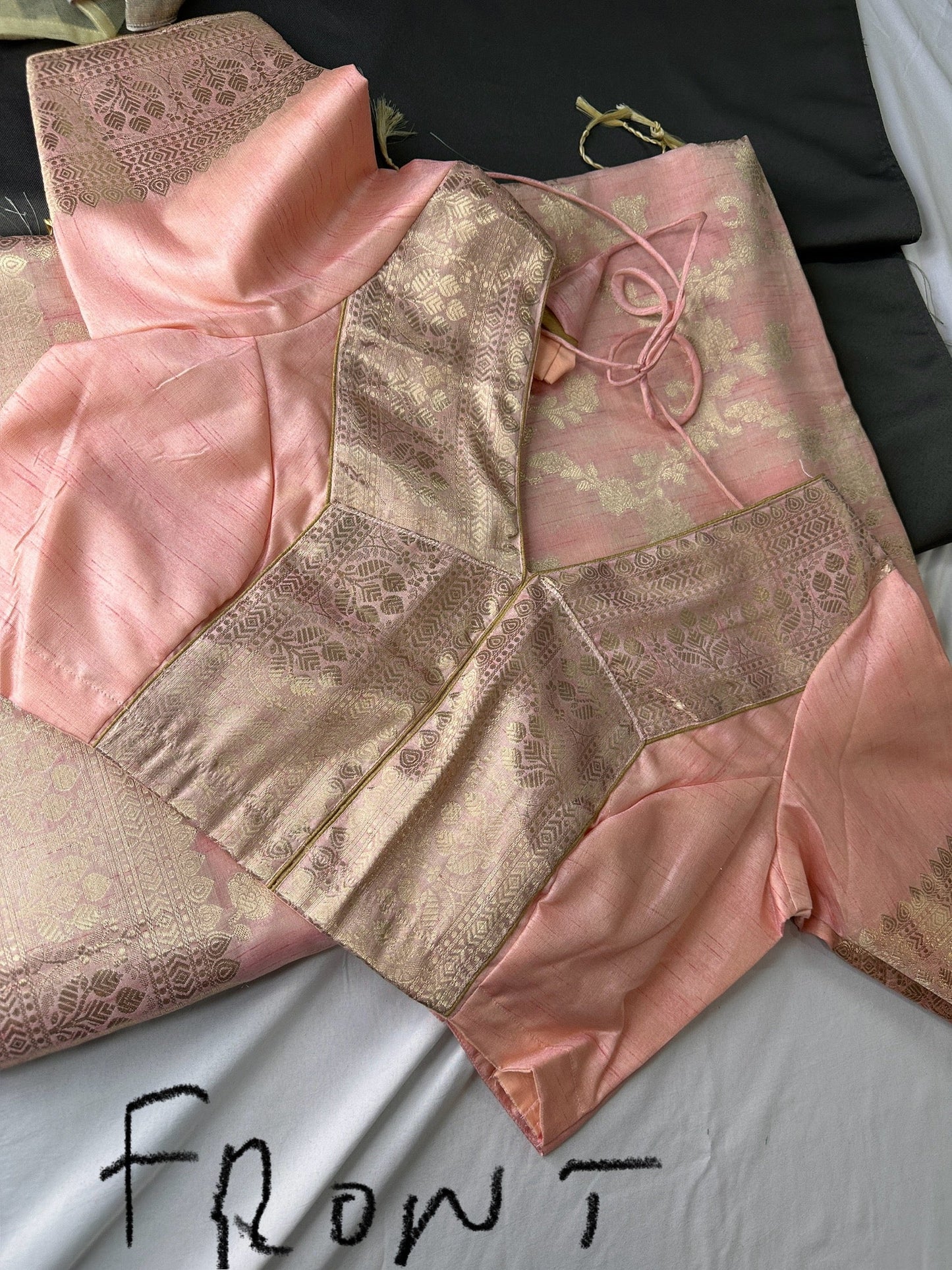 Pastel Pink Soft Silk Koyem Border Saree