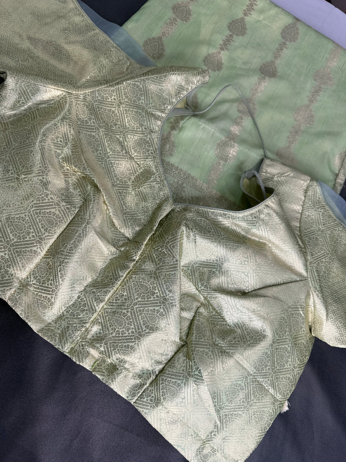 Pastel Green Soft Silk Koyem Border Saree