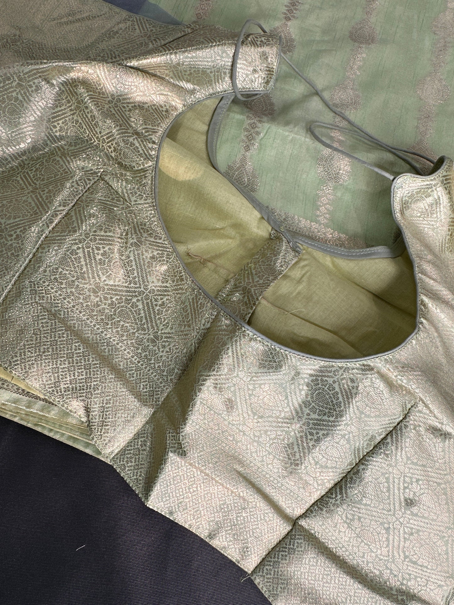 Pastel Green Soft Silk Koyem Border Saree