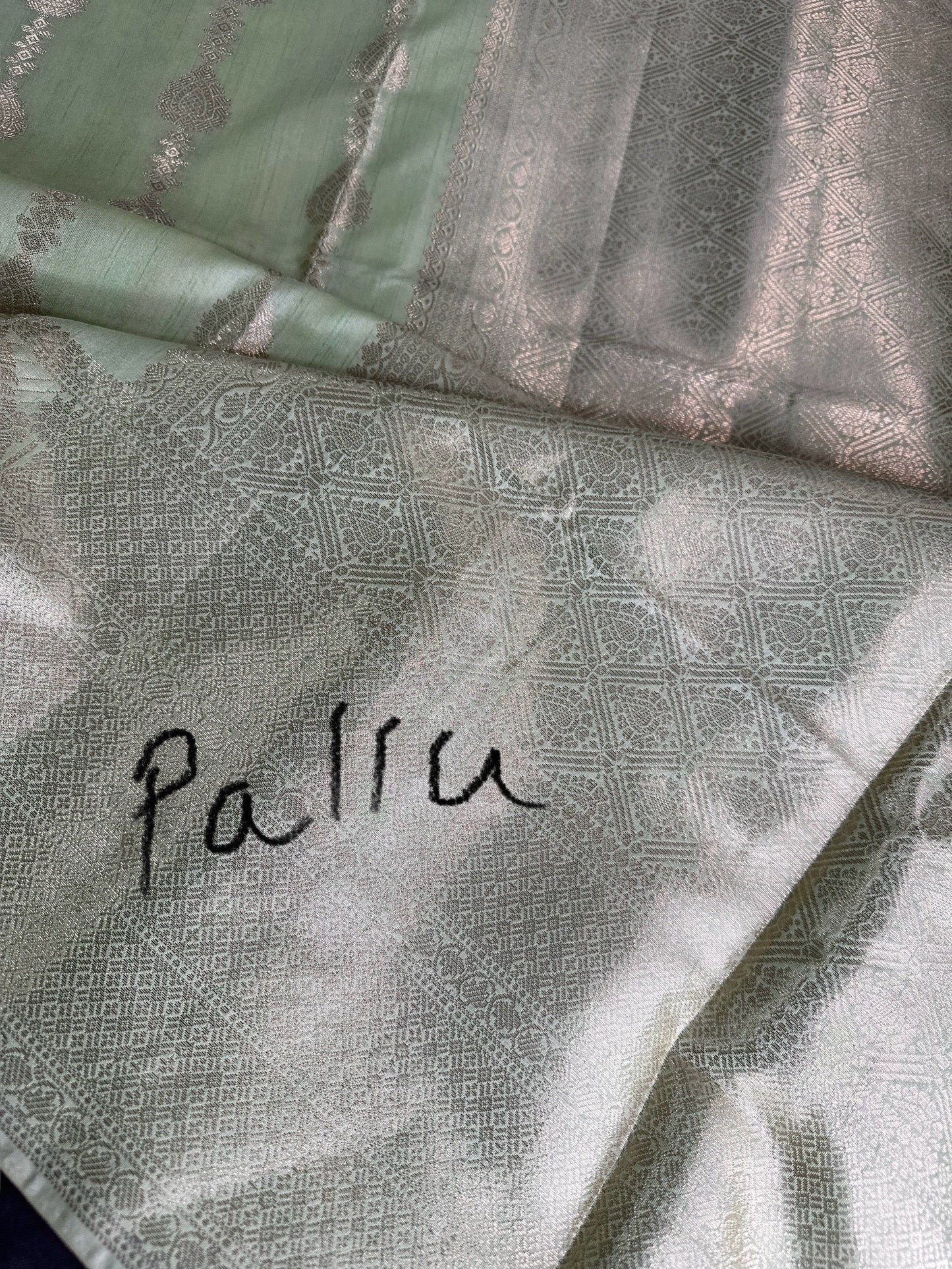 Pastel Green Soft Silk Koyem Border Saree