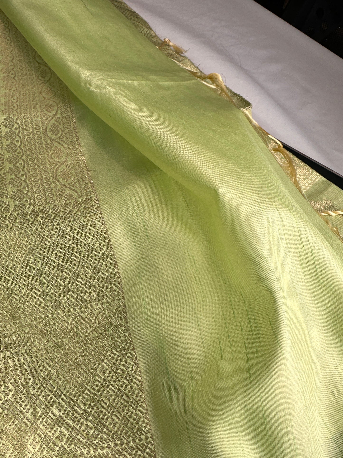 Pastel Green Soft Silk Koyem Border Saree