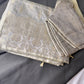 Light Grey Soft Silk Koyem Border Saree