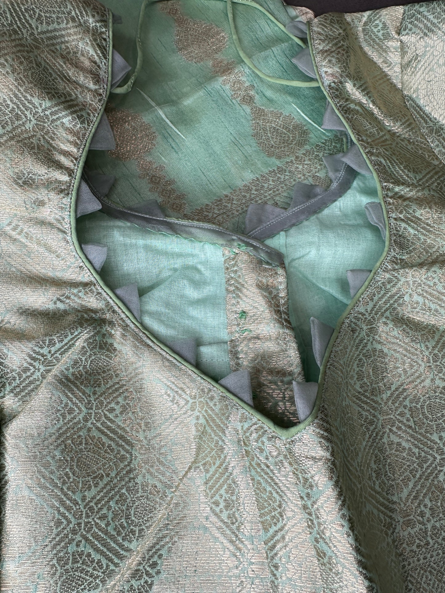Pastel Green Soft Silk Koyem Border Saree