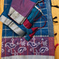 Blue Soft Sico Checks with Pochampally Border Saree