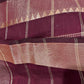 Purple Soft Sico Checks with Pochampally Border Casual Wear Saree