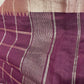 Purple Soft Sico Checks with Pochampally Border Casual Wear Saree