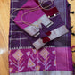 Purple Soft Sico Checks with Pochampally Border Casual Wear Saree