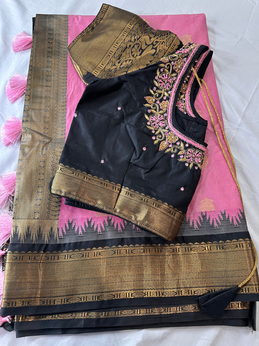 Pink Pattu Gadwal Saree