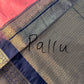Peach Black Pattu Gadwal Saree