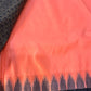 Peach Black Pattu Gadwal Saree