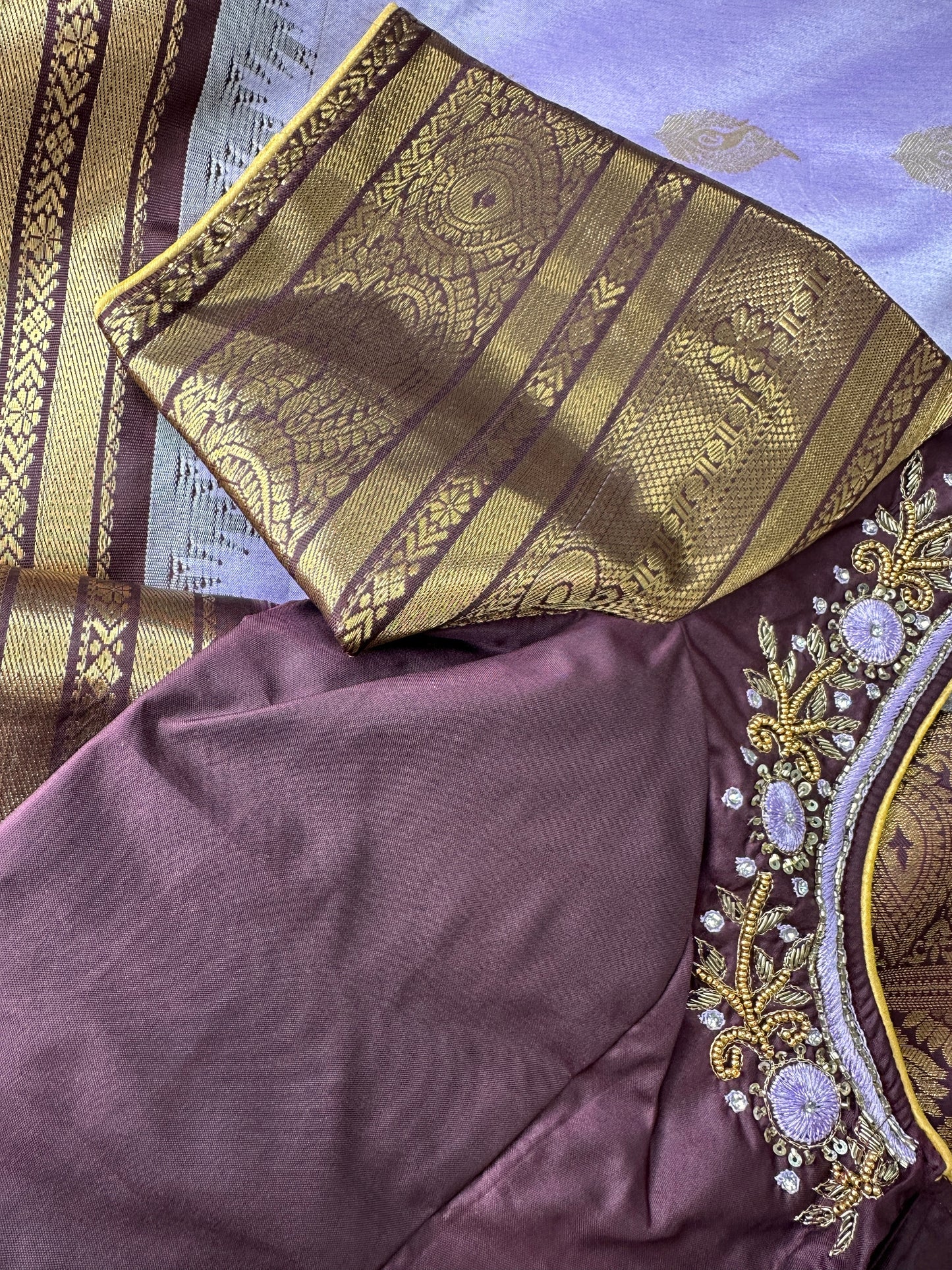 Lilalac Brown Pattu Gadwal Saree