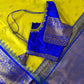 Yellow Blue Pattu Gadwal Saree