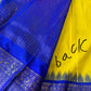 Yellow Blue Pattu Gadwal Saree