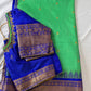 Green Blue Pattu Gadwal Saree
