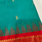 Green Red Pattu Gadwal Saree