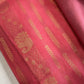 Pink Blue Uppada Light Weight Saree with Maggam Work Blouse