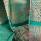 Pure Venkatgiri Silk Pink and Green Saree