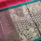Pure Venkatgiri Silk Pink and Green Saree