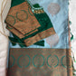 Blue Green Koyem Kanchi Border Saree