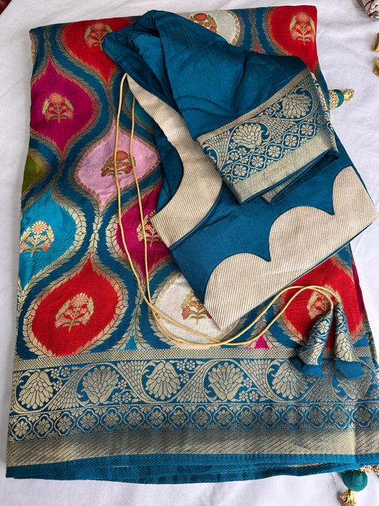 Multi Color Banarsse Saree